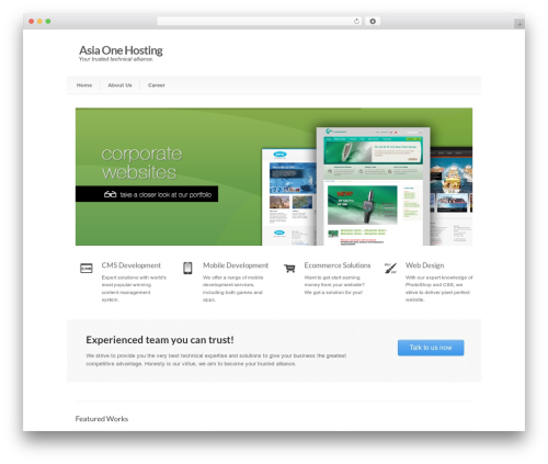 WordPress theme Modernize - asiaonehosting.net
