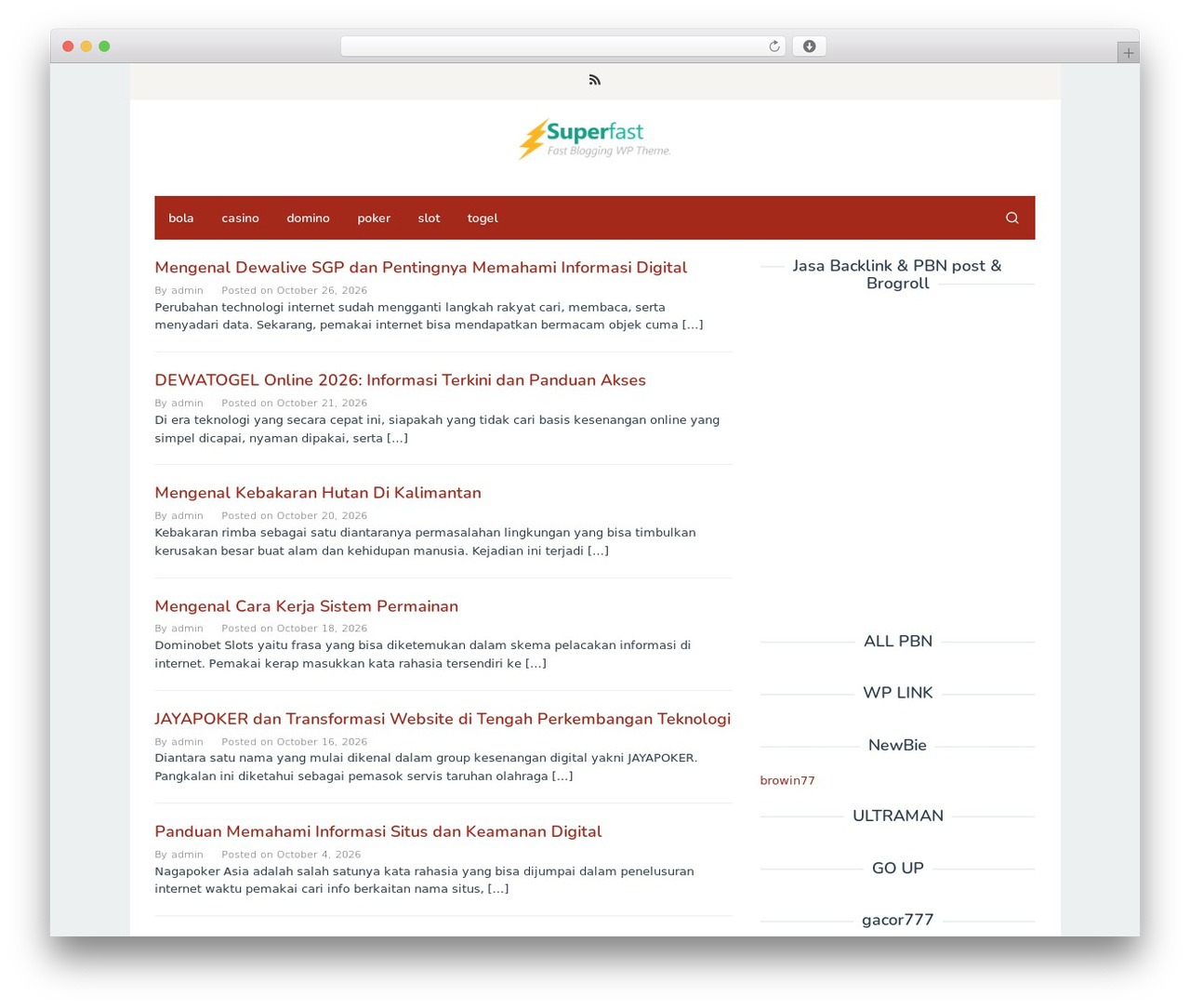 WordPress theme Superfast - okaoka.net WordPress theme Superfast - okaoka.net