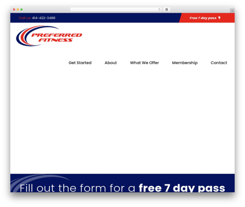 Zyth WordPress theme - preferred-fitness.com