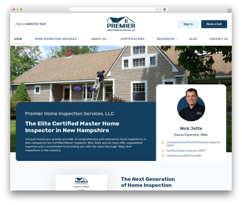 Custom Theme by Aurora Tech WordPress theme - premierhouseinspection.com