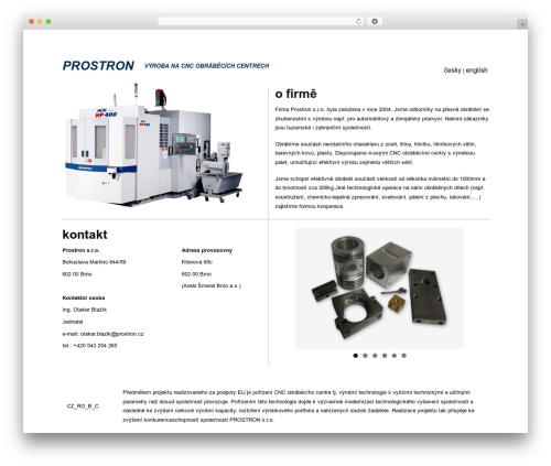 prostron theme WordPress - prostron.cz