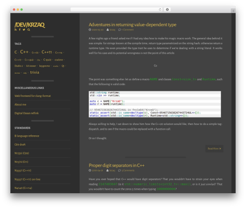 Storto theme WordPress - krzaq.cc