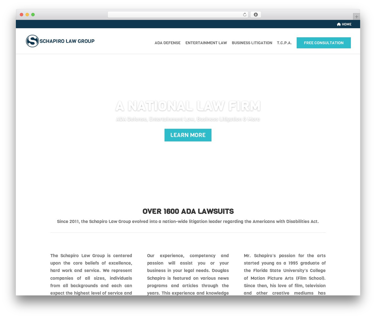 WordPress theme Divi - schapirolawgroup.com