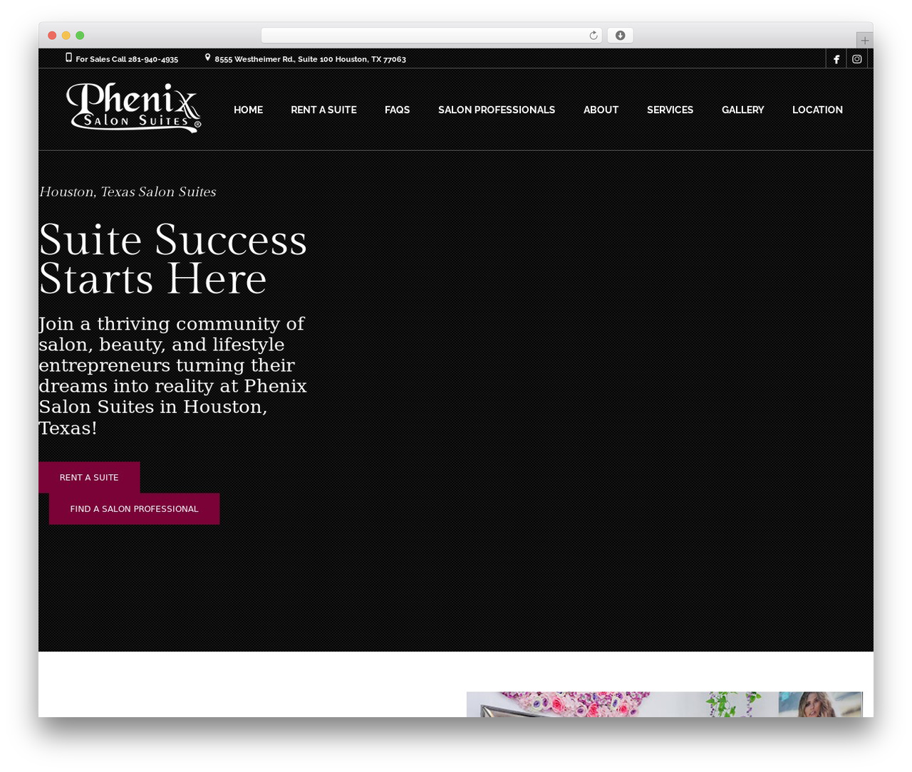 WP theme Coiffeur - phenixsalonsuiteshouston.com