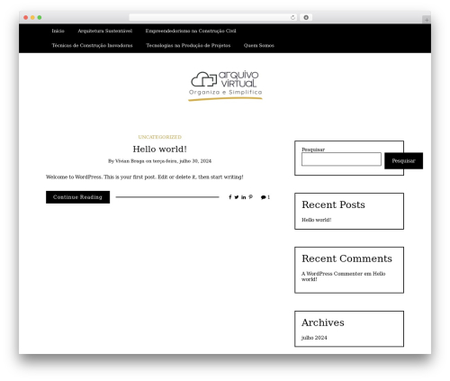Best WordPress theme Writee - arquivovirtual.com