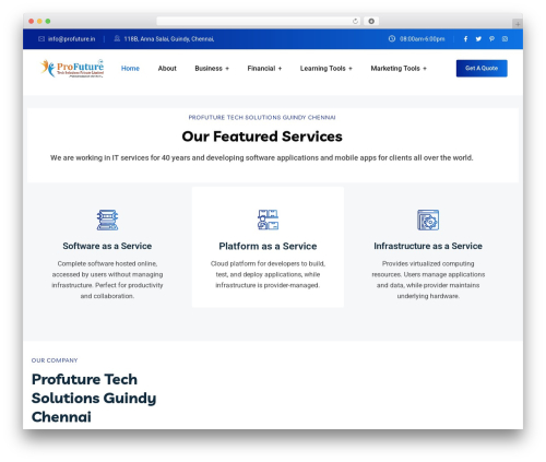 Braintech WordPress theme - profuture.in