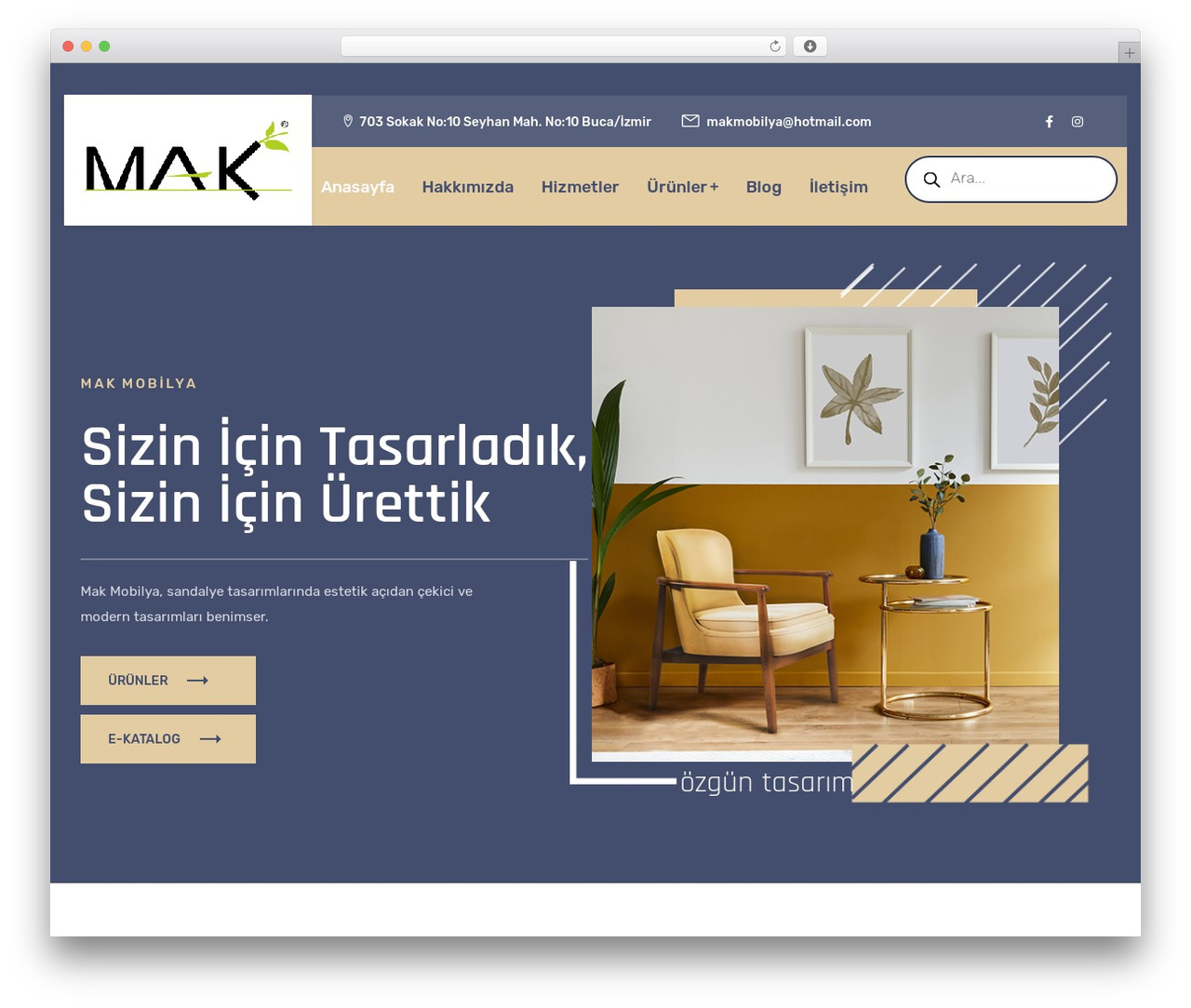 janelas WordPress website theme - makmobilya.com