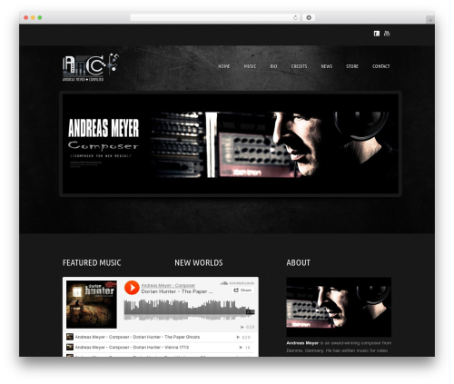 Musicpro best WordPress theme - andreasmeyermusic.com