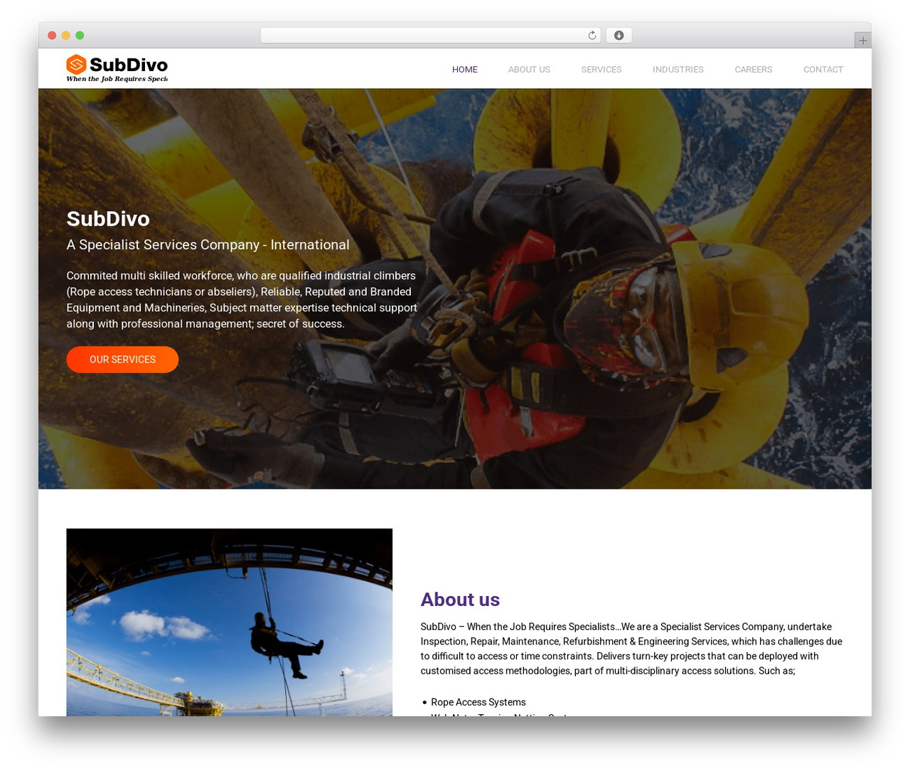 Subdivo WordPress theme - ssc-intl.com