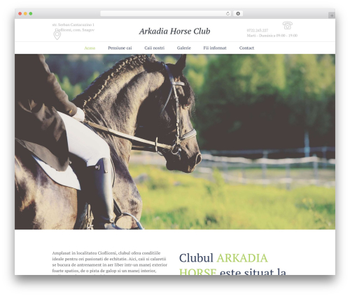 Theme WordPress Equestrian centre - arkadiahorse.ro
