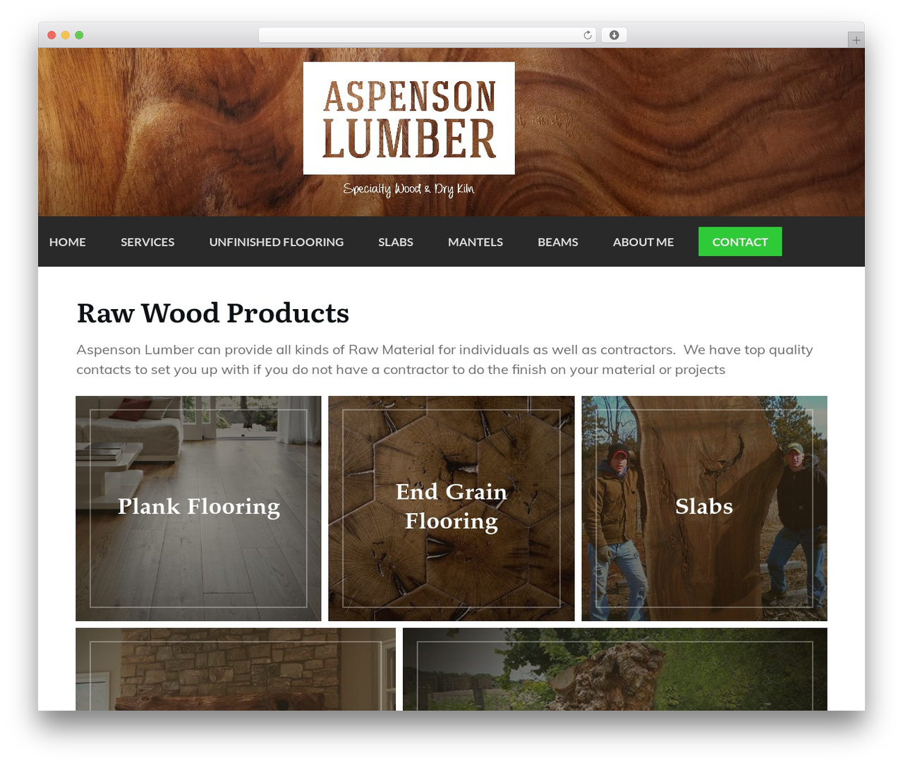 Thrive Theme Builder WordPress theme design - aspensonlumber.com