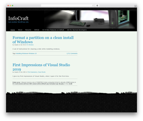 WordPress theme WorldOWeb - josephreynolds.net