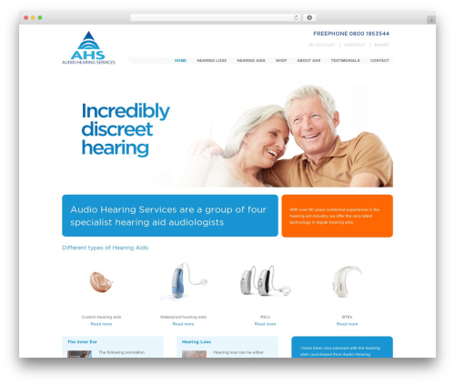 AHS WordPress theme - audiohearingscotland.co.uk