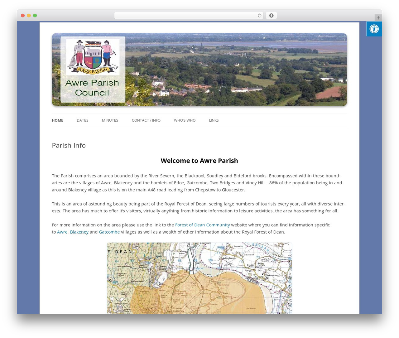 Awre WordPress theme - awre-parish-council.org.uk