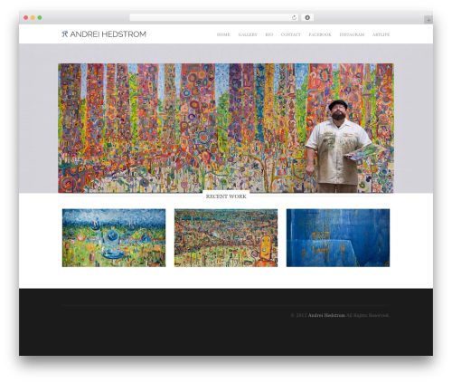 Hero WordPress theme design - andreihedstrom.com