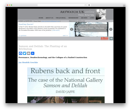 Modularity Lite WordPress theme - artwatch.org.uk