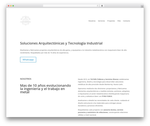 WordPress theme Divi - taysermx.com