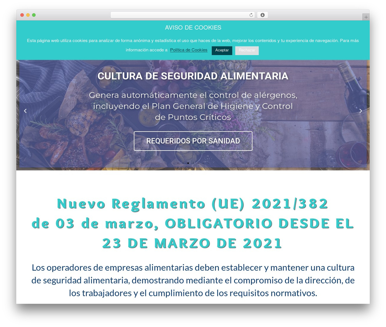 WordPress theme GeneratePress - seguridadalimentariaalergenos.es