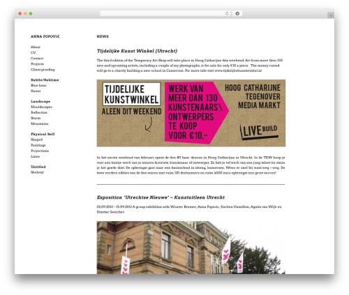 Expositio Theme WordPress theme - annapopovic.com
