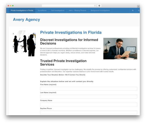 EXPRESS WordPress theme - averyinvestigations.com