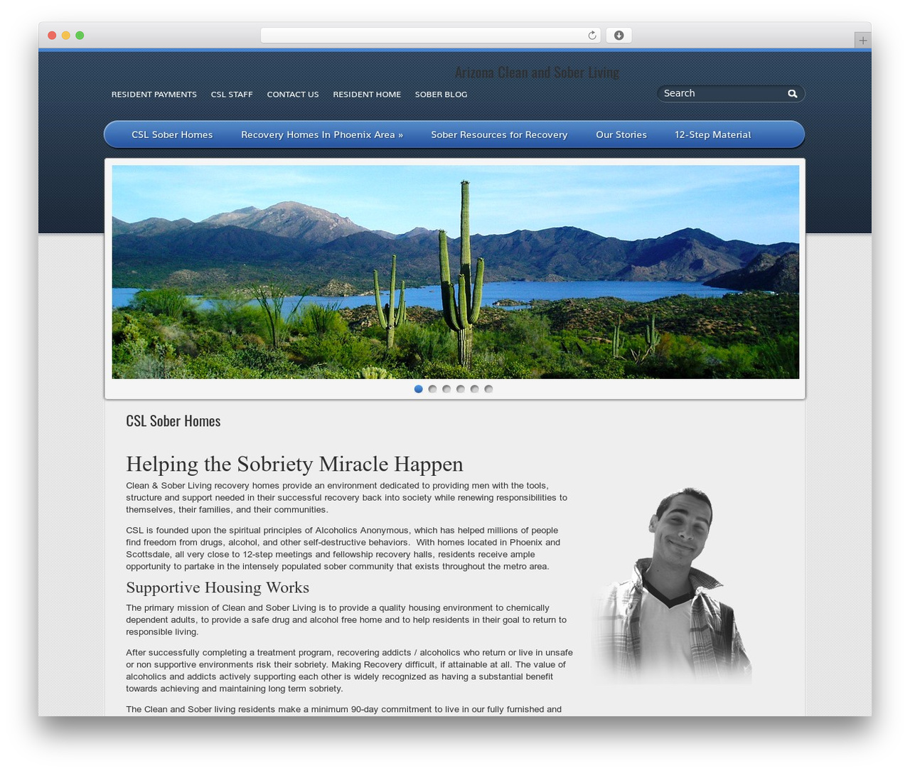 Pressa theme WordPress - arizonacleanandsober.com
