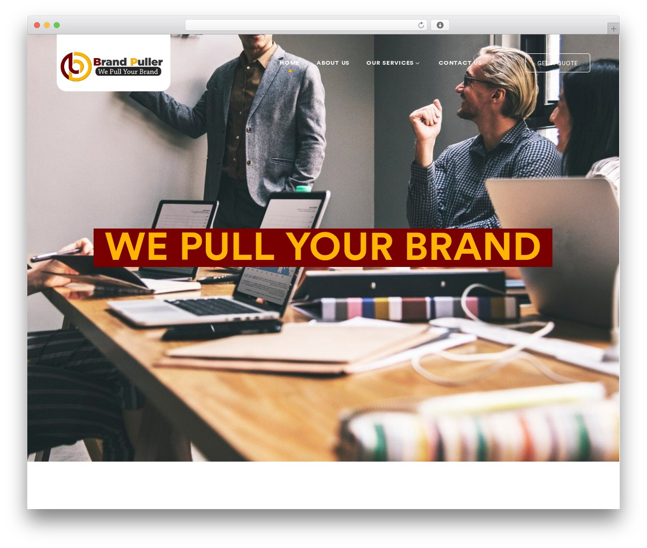 WordPress theme AmberSix - brandpuller.com