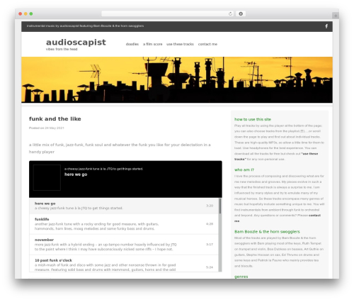 Cuebar WordPress plugin - audioscapist.net