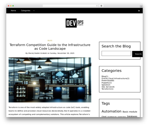 Writee WordPress blog theme - devopsprojects.com Writee WordPress blog theme - devopsprojects.com