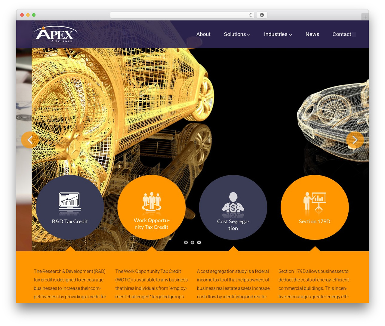 Best WordPress theme Cherry Framework - apexadvisorsus.com