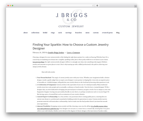 Genesis WordPress theme - blog.jbriggsandco.com