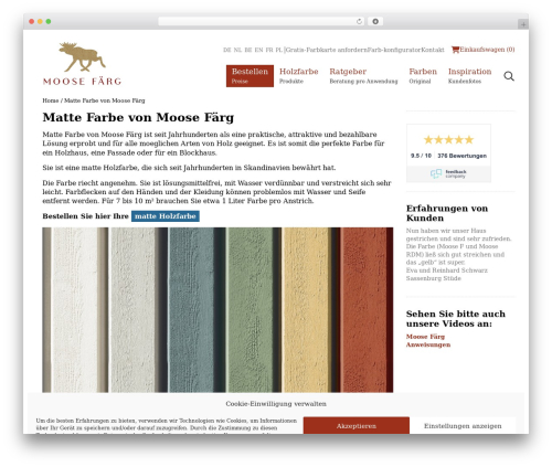 Matte Farbe von Moose Färg - Holzfarbe Schwedenfarbe Moose Färg