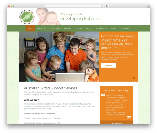 Theme WordPress Wordpress Bootstrap - australiangiftedsupport.com