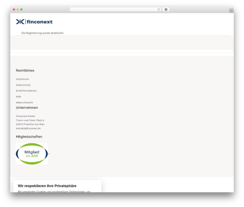 Cookie consent banner WordPress plugin - angebote-anfordern.de/wp-signup.php?new=angebote-anfordern.de