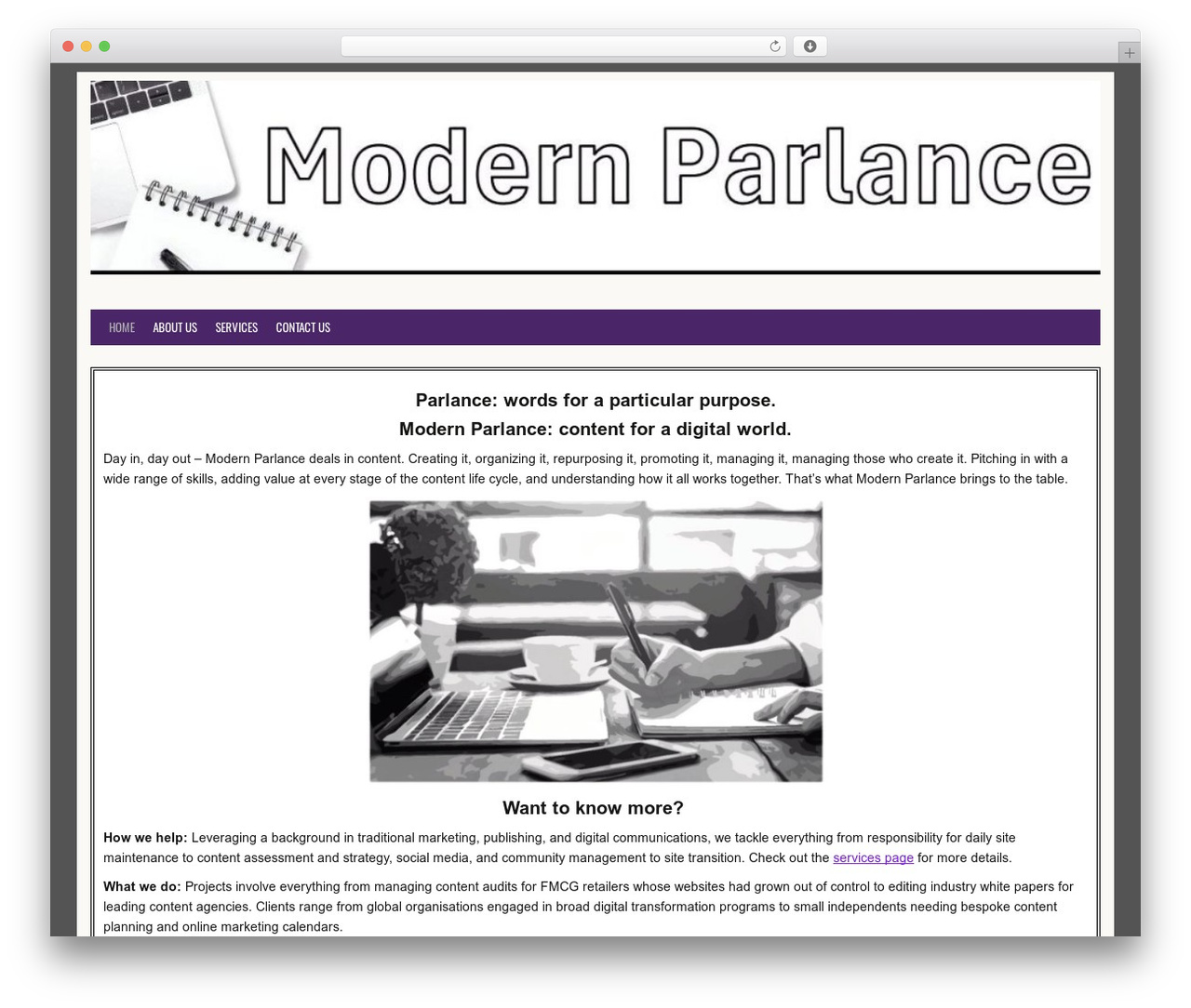 WordPress theme CleanWP - modernparlance.com