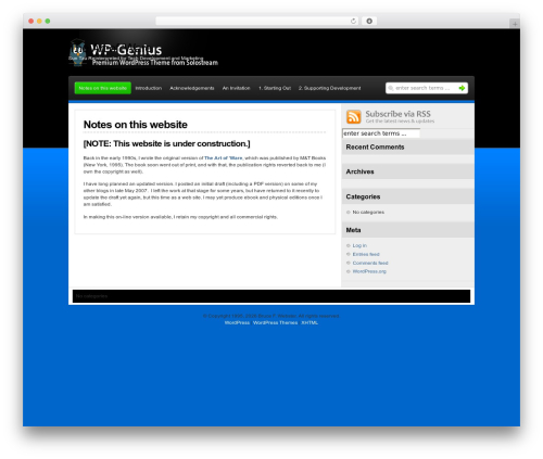 WordPress theme WP-Genius - art-of-ware.com