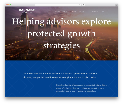 Barnabas theme WordPress - barnabascapital.com