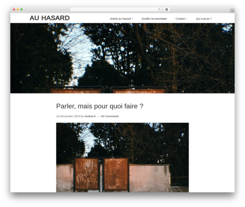 Composer WordPress theme - auhasard.fr