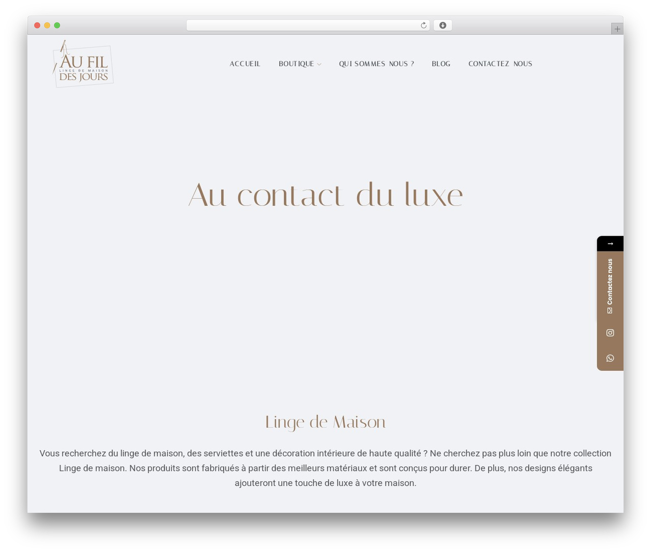 Vango theme WordPress - aufildesjours.co.ma