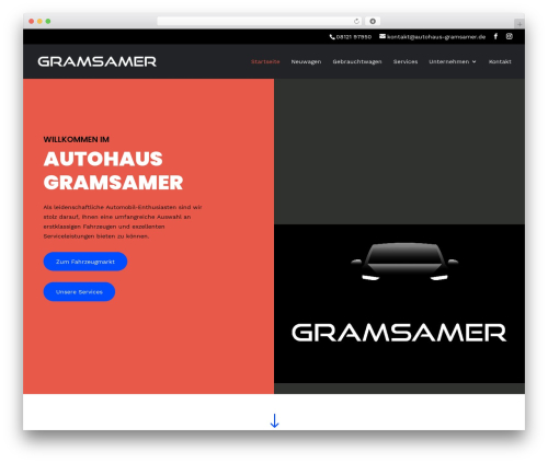 WordPress theme Divi - autohaus-gramsamer.de