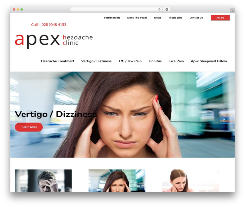WordPress theme Physio-qt - apexheadacheclinic.co.uk