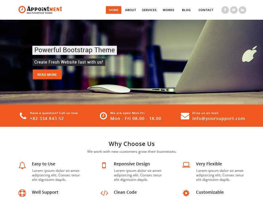 Appointment Pro WordPress template for business