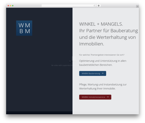 Bridge theme WordPress - wmbm.eu