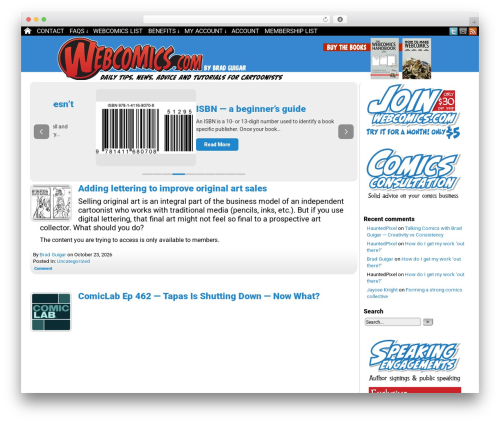 ComicPress WordPress theme - webcomics.com