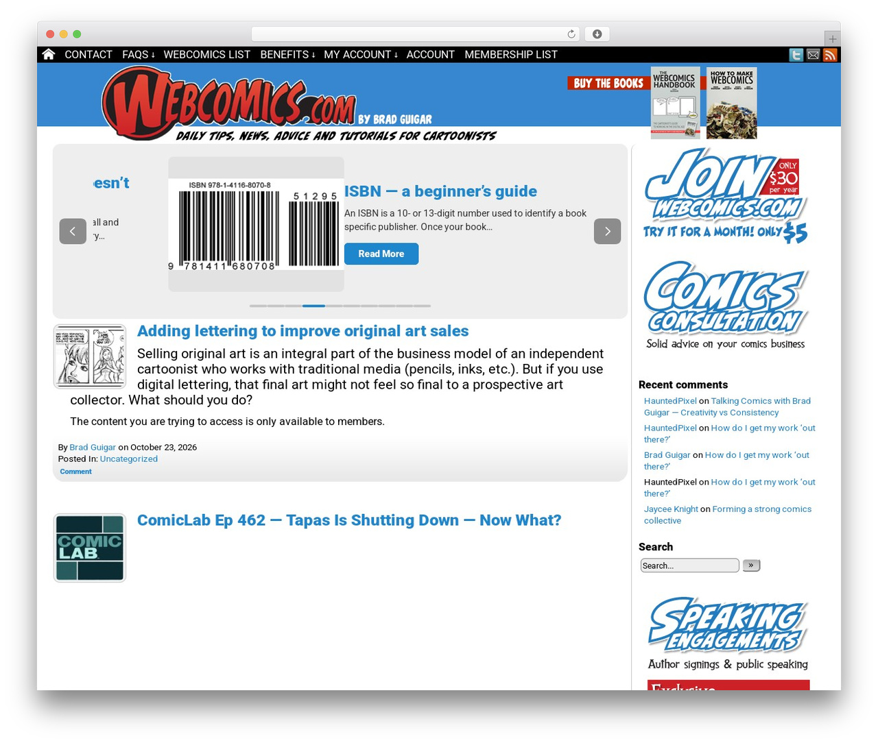 ComicPress WordPress theme - webcomics.com