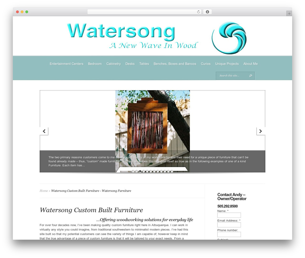 Evolution WP theme - watersongfurniture.com Evolution WP theme - watersongfurniture.com