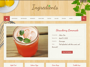 Ingredients WordPress theme Ingredients WordPress theme