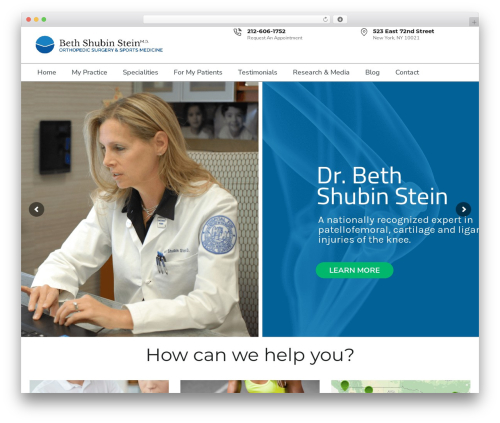 Lambda WordPress page theme - drbethshubinstein.com
