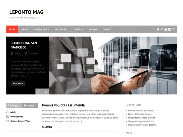 LepontoMag theme WordPress by sin2384