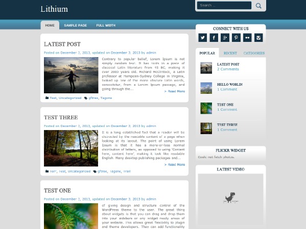 lithium WordPress theme design lithium WordPress theme design