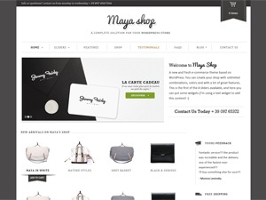 Maya Shop WordPress ecommerce theme
